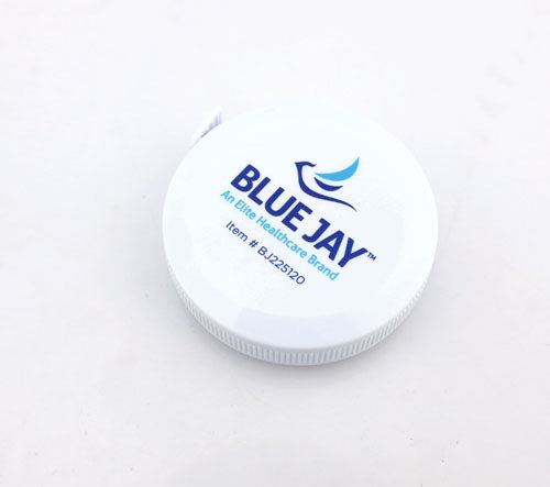 Measure It Tape Measure 6' (72 ) Blue Jay Brand white plastic case with push button retractable lock