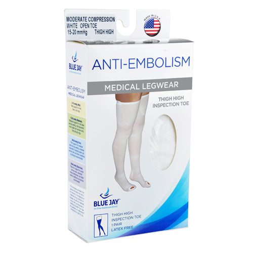 Anti-EmbolismStockings XL/Shrt 15-20mmHg Thigh Hi Insp. Toe