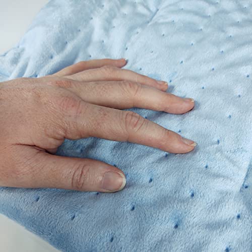 Heating Pad, 12"x24", Washable 6 Heat & 6 Timer Settings with super soft velvet material and textured surface.