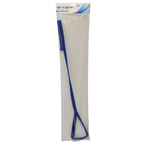 Get a Leg Up Leg Lifter 40.5 Navy in packaging, blue leg lifter strap for mobility assistance and injury recovery.