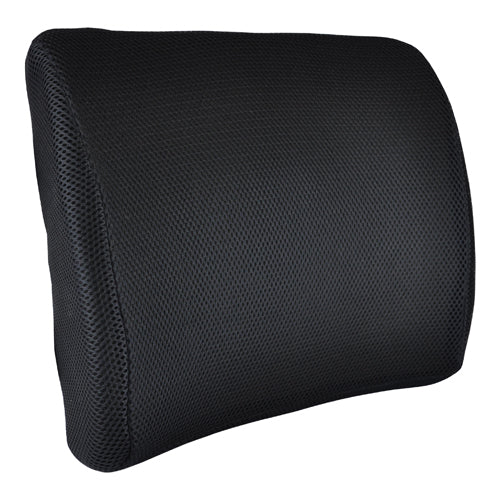Lumbar Cushion w/Straps Black Lumbar Cushion - Blue Jay in breathable mesh fabric with memory foam support and adjustable straps