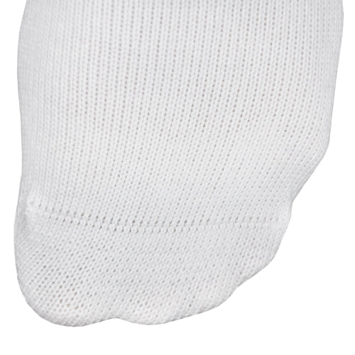 Diabetic Socks White Bx/2 pr M 11-13 Size Large showing soft cotton fabric and non-binding crew design for comfort and circulation.