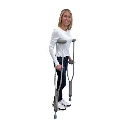 Aluminum Crutches for Walking, Tall Adult Size, Pu