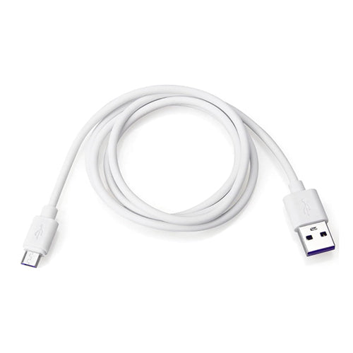USB to Micro USB Power Cable for BJ120130 & BJ120108 with white flexible insulated cord for reliable charging and data transfer.